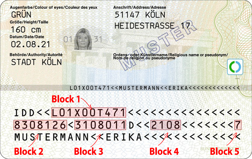 Musterausweis/Sample-ID DE